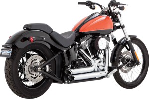 Shortshots Staggered Exhaust System Black, 2, nordicamoto.ro