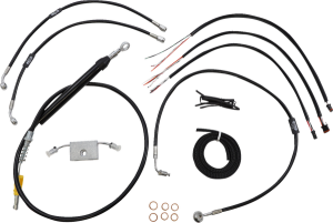 Complete Black Vinyl Braided Handlebar Cable/brake Line Kit Black