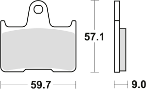 TRW szinterezett hátsó fékbetétek STREET SUZUKI GSXR 600 '04–'05/GSF 650 '05–'06/GSXR 750 '04–'05/GSX 1400 '01–'07, nordicamoto.ro