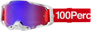 Ochelari 100% Armega White/Red - Blue Mirror ONE SIZE, 1, nordicamoto.ro