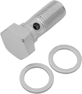 Universal Chrome Steel Banjo Bolt Silver, Chrome, 1, nordicamoto.ro