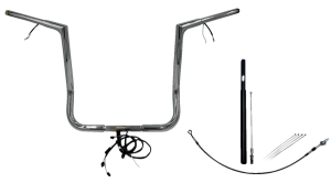 Plug & Play Ez Install 1-1/4(r) Flat Top Handlebar Kit Silver, 1, nordicamoto.ro