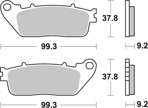 Ls Street Excel Sintered Rear Brake Pads, 2, nordicamoto.ro