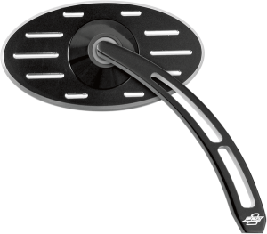Billet Aluminum Mirrors With Clear Glass Black
