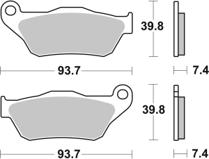 Ct Scooter Carbon Tech Organic Brake Pads, 2, nordicamoto.ro