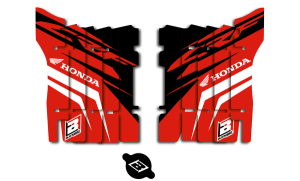 Rad Louver Decals Black, Red, White, 1, nordicamoto.ro