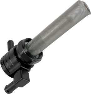 Petcock Click-slick 22mm Downward Black Black