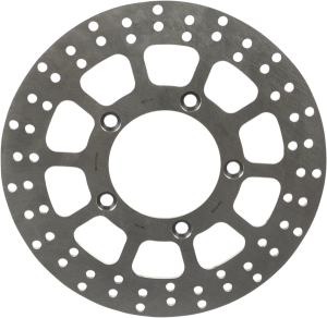 Brake Rotor Fixed Round Silver, Stainless Steel, 1, nordicamoto.ro