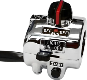 Vintage Style Handlebar Switch Black, Red
