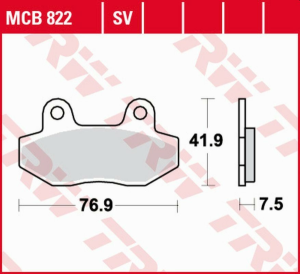 TRW szinterezett első fékbetétek STREET HYOSUNG GT '03–'17 / GV 125 '00–'17 / XRX '99–'14 / GT 250 '04–'14 / GT 650 '04– / GV 650 '04 – '10 / SYM WOLF CLASSIC 125 '04 –'07