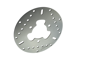 Round D-series Scooter Brake Rotor Silver, Stainless Steel