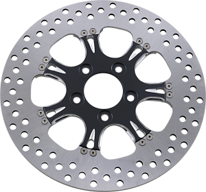 Two-piece Brake Rotor Black, Silver, Matte, 2, nordicamoto.ro