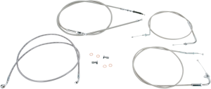Stainless Handlebar Cable/line Kit Silver, 1, nordicamoto.ro