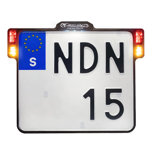 License Plate Holder 3-in-1 For Eu Countries Black