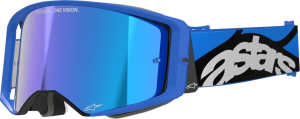 Motorkerékpáros szemüveg, Alpinestars Supertech Stream Abs Vision kék színű szemüveg, nordicamoto.ro