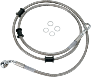 Stainless Steel Brake Line Kit Silver, Clear-coated
