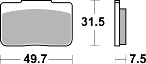 Ls Street Excel Sintered Rear Brake Pads, 2, nordicamoto.ro