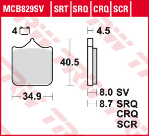 Srt Series Sindered Front Brake Pads