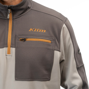 Pulover Klim Glacier 1/4 Zip Mid Layer Dark Olive - Black, 2, nordicamoto.ro