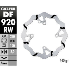 Sherco 250/300/450 SE-R WP Galfer barázdált első féklemez, nordicamoto.ro