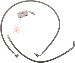 Stainless Steel Brake Line Kit Silver 46 cm - 51 cm (18'' - 20''), 1, nordicamoto.ro