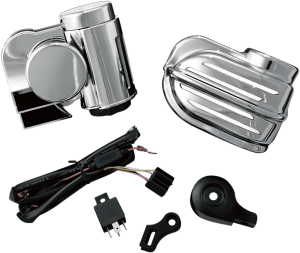 Super Deluxe Wolo® Bad Boy Horn Kit Chrome