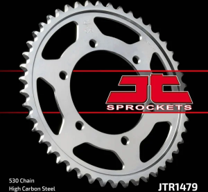 JT SPROCKETS Indukciós edzésű hátsó lánckerék, fekete cinkbevonatú, fekete, cink, 2, nordicamoto.ro
