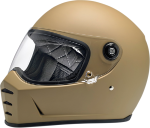 Lane Splitter Full Face Helmet Flat Coyote Tan Medium Brown, Off-white