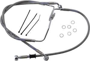 Stainless Steel Brake Line Kit Silver, Clear-coated, 1, nordicamoto.ro