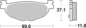 Ct Scooter Carbon Tech Organic Brake Pads, 2, nordicamoto.ro