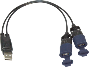 Usb Y-splitter Black, 1, nordicamoto.ro