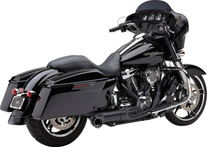 Turn Out 2-into-1 Exhaust System Black, 1, nordicamoto.ro