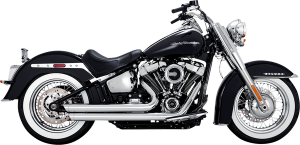 Big Shots Staggered 2-into-2 Exhaust System Chrome, 4, nordicamoto.ro
