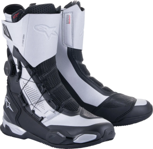 Motorkerékpáros túra-/kalandcipő, Alpinestars Sp-x Boa csizma, fekete/fehér, nordicamoto.ro