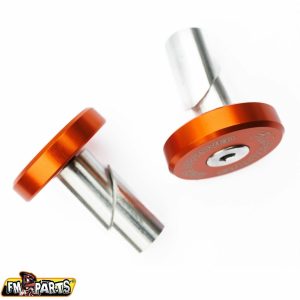 Fm-Parts gyártmányú narancssárga KTM kormányvégek, nordicamoto.ro