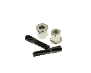 Exhaust Stud Bolts Black, Chrome
