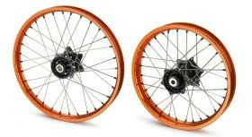 21" és 18" méretű narancssárga KTM Factory kerékszett, nordicamoto.ro