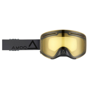 AMOQ Vision Vent+ mágneses motoros szán szemüveg – sötét szürke–fekete – sárga, nordicamoto.ro