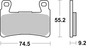 Hhf Street Ceramic Organic Brake Pads, 1, nordicamoto.ro