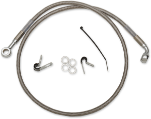 Stainless Steel Brake Line Kit Silver, Clear-coated