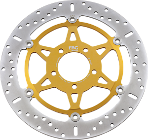 Md Series Pro-lite Contour X Brake Rotor Polished Steel, Yellow