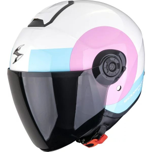 SCORPION EXO CITY II SHEER S nyitott arcú/jet sisak – fehér/rózsaszín/kék, 3, nordicamoto.ro