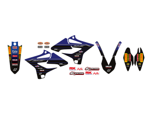 Blackbird Racing Replica Factory Team Yamaha 2022 Graphics Kit With Seat Cover Black, Blue, 2, nordicamoto.ro