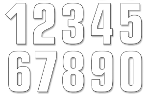Number Kit White, 1, nordicamoto.ro