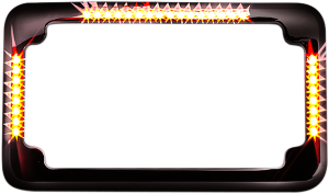 Slick Signals Flat License Plate Frame Red