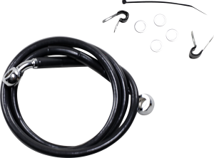 Extended Length Black Vinyl Brake Line Kit Black Oversize [+51 mm (2'')], 1, nordicamoto.ro