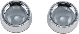 Deep-dish Bezels With Lens For Bullet Turn Signals Chrome, 3, nordicamoto.ro