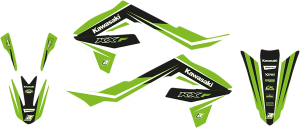 Graphics Kit With Seat Cover Black, Green, 3, nordicamoto.ro