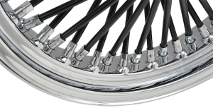 Fat Daddy Black 50-spoke Radial Laced Wheel Black, 2, nordicamoto.ro
