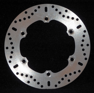 Round D-series Scooter Brake Rotor Silver, Stainless Steel, Zinc